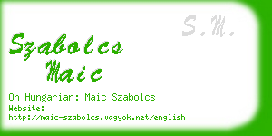 szabolcs maic business card